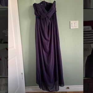 purple bridal/bridesmaid dress